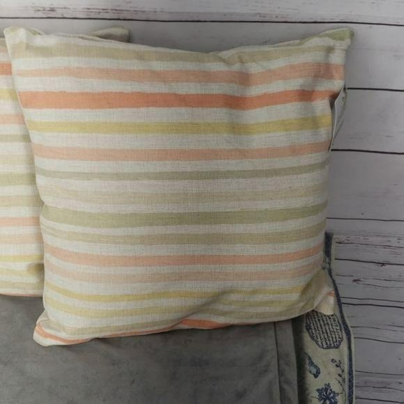 Garden Party Pastel‎ Striped Throw Pillows - Picture 2 of 6